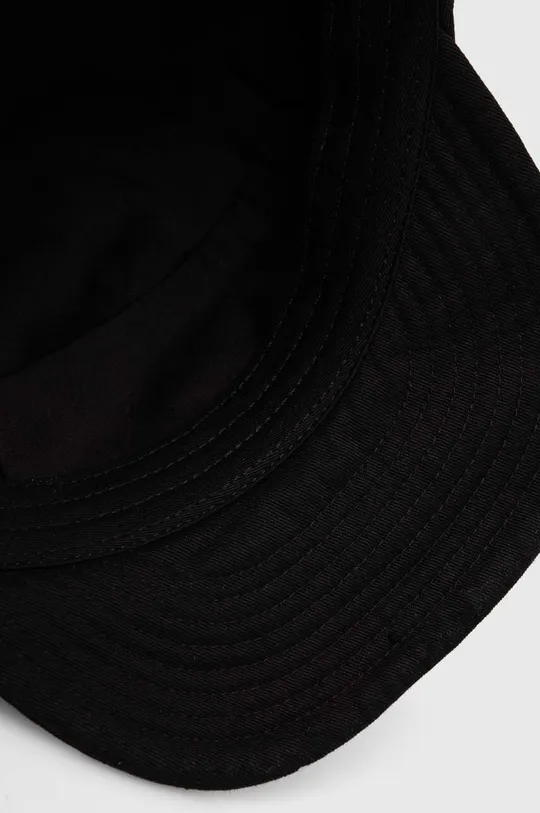 czarny Karl Lagerfeld czapka z daszkiem bawełniana