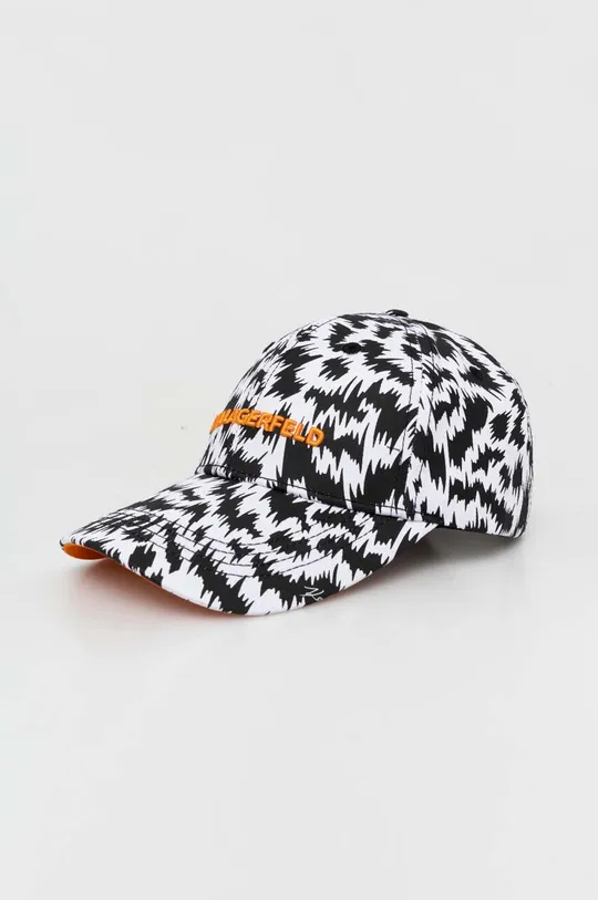 multicolor Karl Lagerfeld czapka z daszkiem bawełniana Unisex
