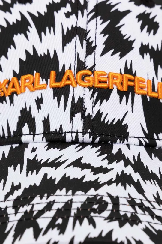 Bombažna bejzbolska kapa Karl Lagerfeld pisana