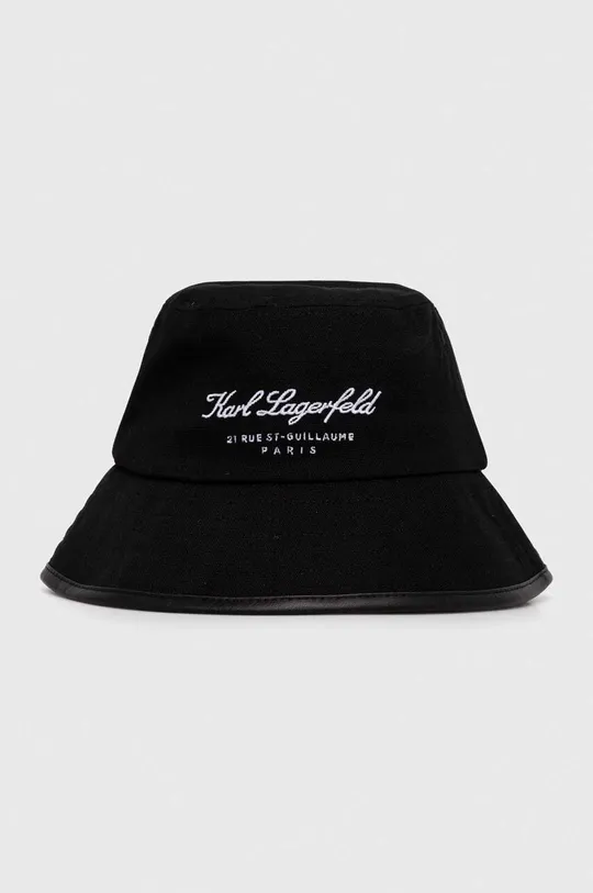 czarny Karl Lagerfeld kapelusz bawełniany Unisex
