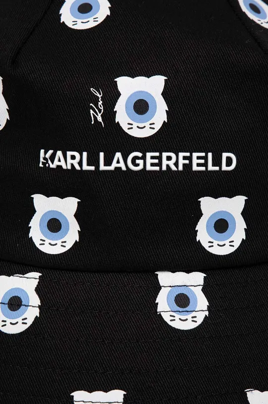 Bombažni klobuk Karl Lagerfeld črna