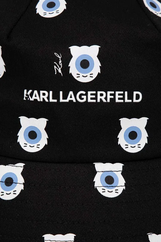 Βαμβακερό καπέλο Karl Lagerfeld μαύρο