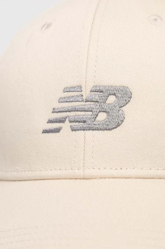 Βαμβακερό καπέλο του μπέιζμπολ New Balance μπεζ