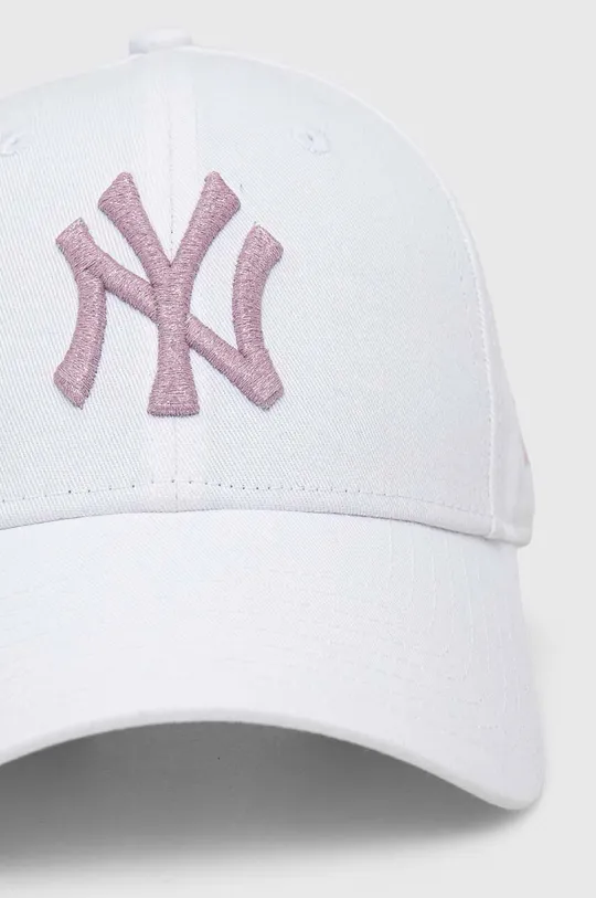 Βαμβακερό καπέλο του μπέιζμπολ New Era λευκό