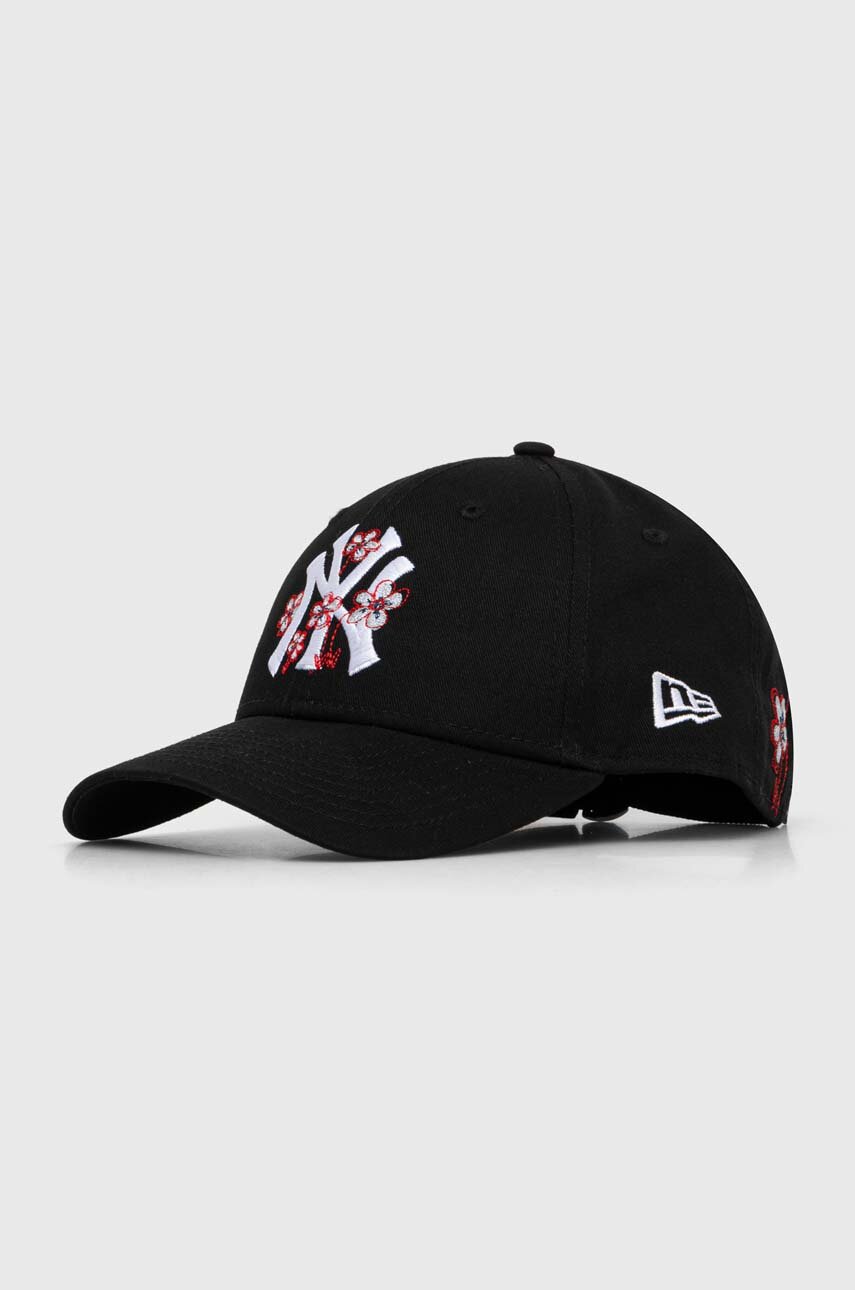 Хлопковая кепка New Era цвет чёрный с аппликацией NEW YORK YANKEES ...