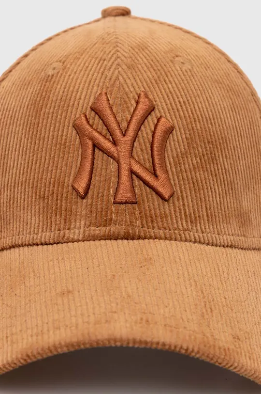 New Era czapka z daszkiem sztruksowa brązowy