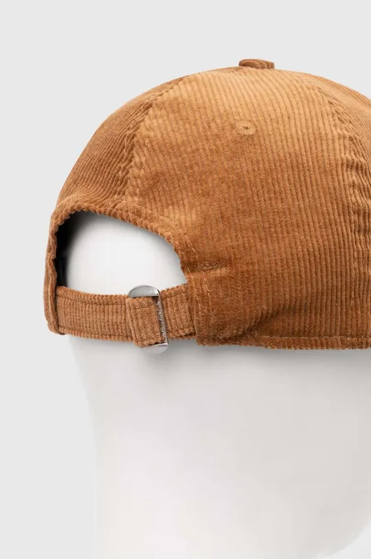 brązowy New Era czapka z daszkiem sztruksowa