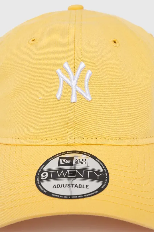 New Era czapka z daszkiem bawełniana żółty