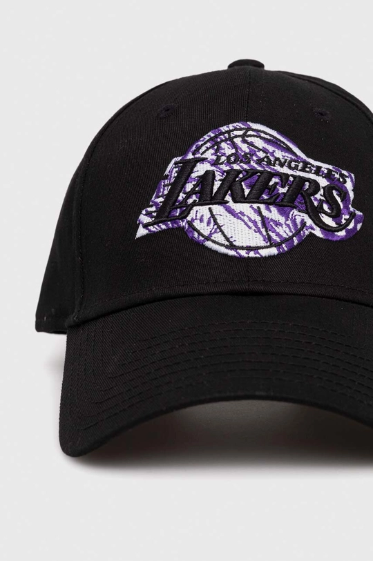 Bavlněná baseballová čepice New Era LOS ANGELES LAKERS černá