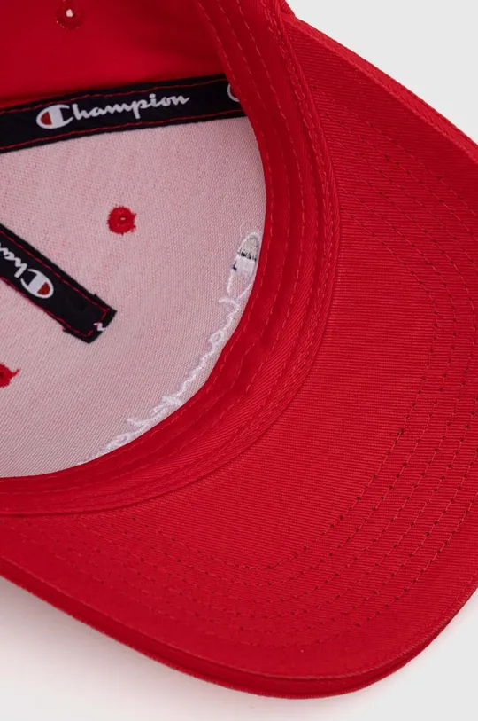 κόκκινο Βαμβακερό καπέλο του μπέιζμπολ Champion 0