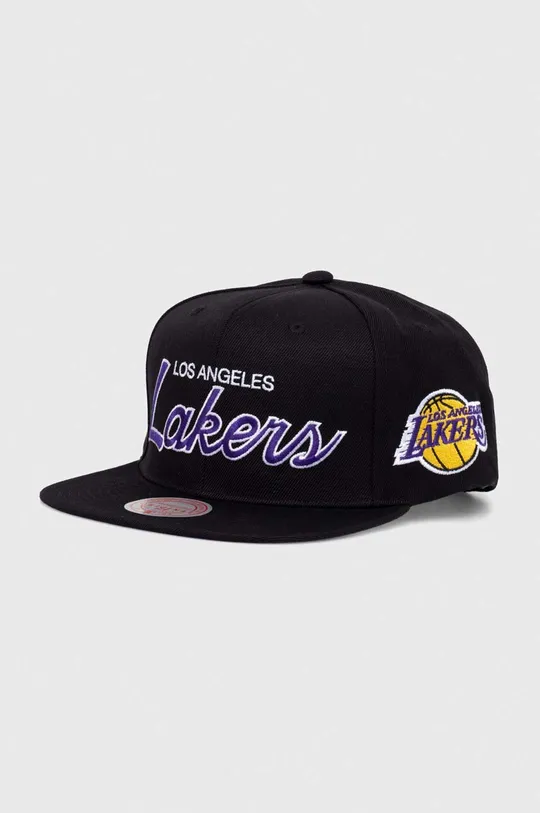 czarny Mitchell&Ness czapka z daszkiem z domieszką wełny NBA LOS ANGELES LAKERS Unisex