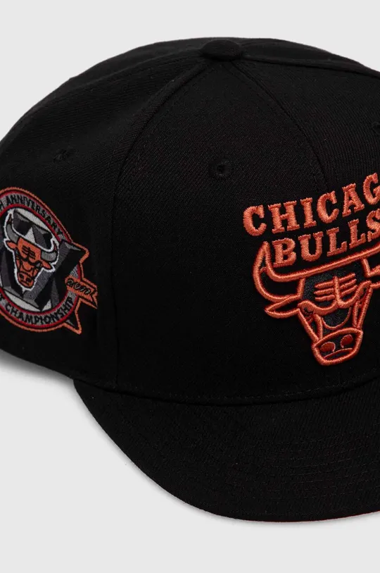 Βαμβακερό καπέλο του μπέιζμπολ Mitchell&Ness NBA CHICAGO BULLS μαύρο