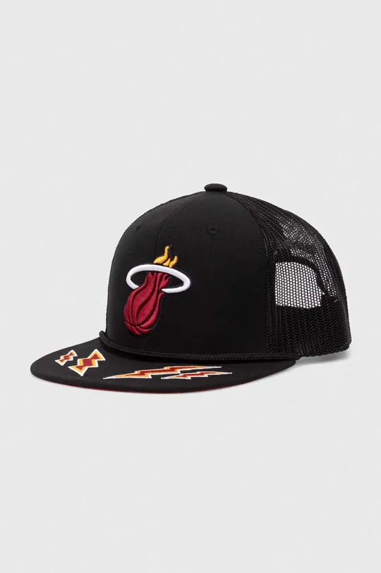 czarny Mitchell&Ness czapka z daszkiem NBA MIAMI HEAT Unisex