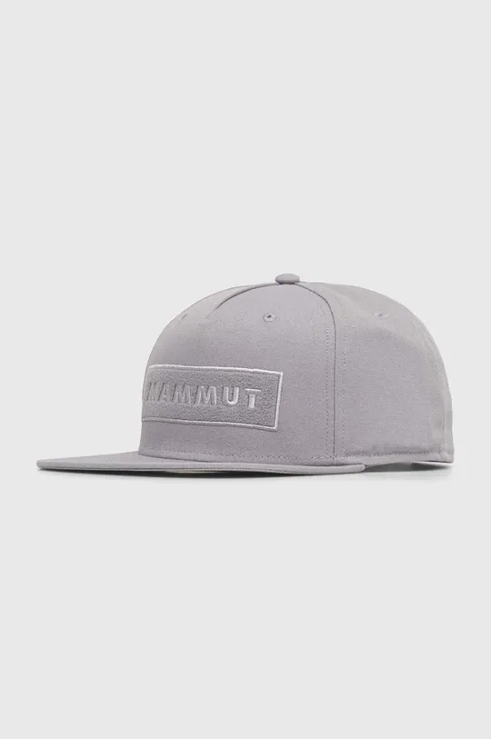 γκρί Βαμβακερό καπέλο του μπέιζμπολ Mammut Unisex