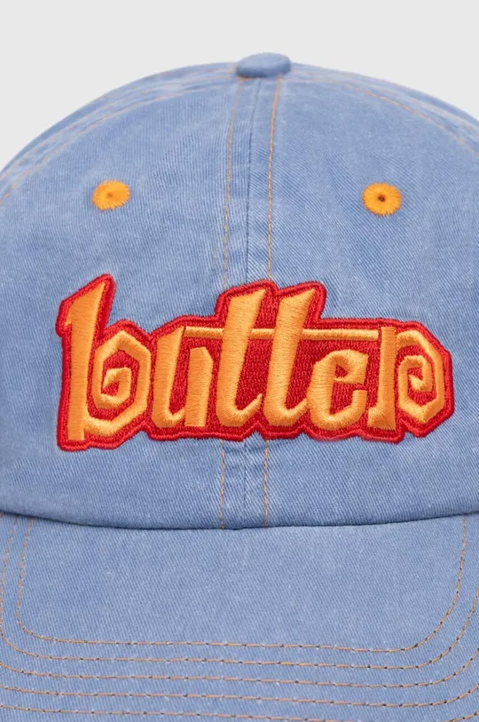 Бавовняна бейсболка Butter Goods Swirl 6 Panel Cap блакитний