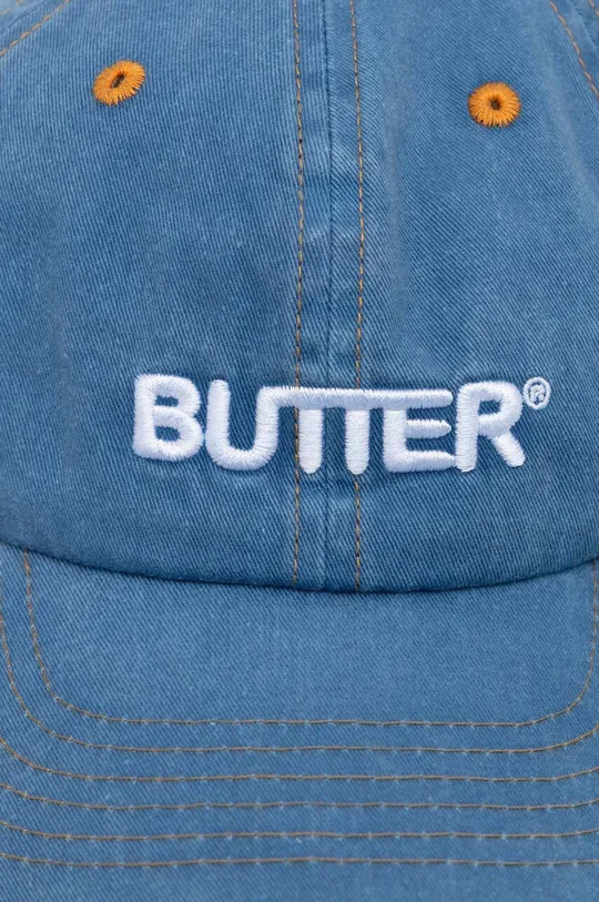 Памучна шапка с козирка Butter Goods Rounded Logo 6 Panel Cap син