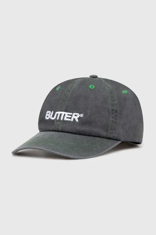 зелений Бавовняна бейсболка Butter Goods Rounded Logo 6 Panel Cap Unisex