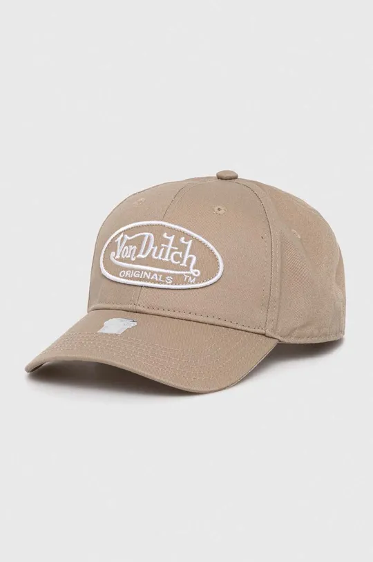 beige Von Dutch berretto da baseball in cotone Unisex