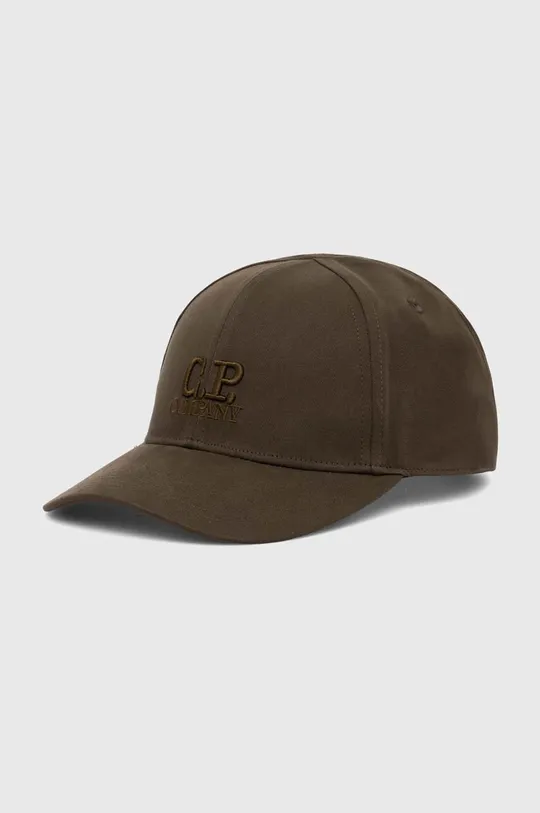 zielony C.P. Company czapka z daszkiem bawełniana Gabardine Unisex