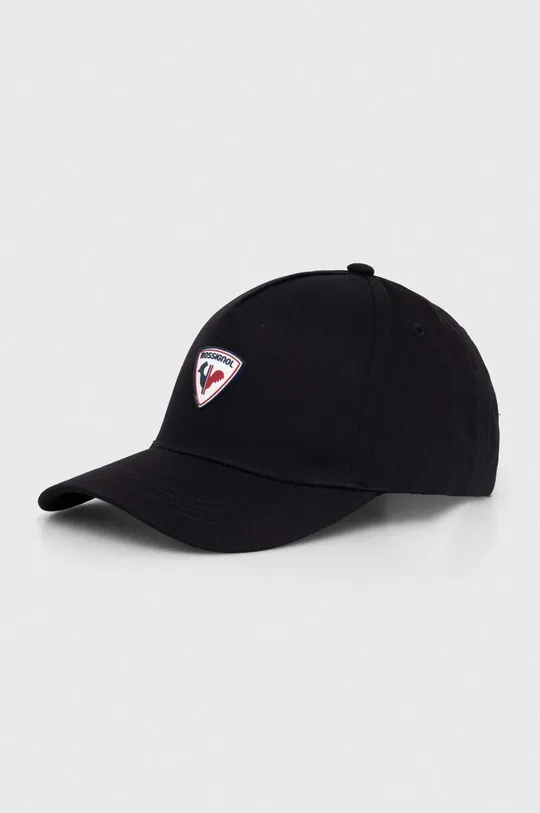 czarny Rossignol czapka z daszkiem bawełniana Unisex