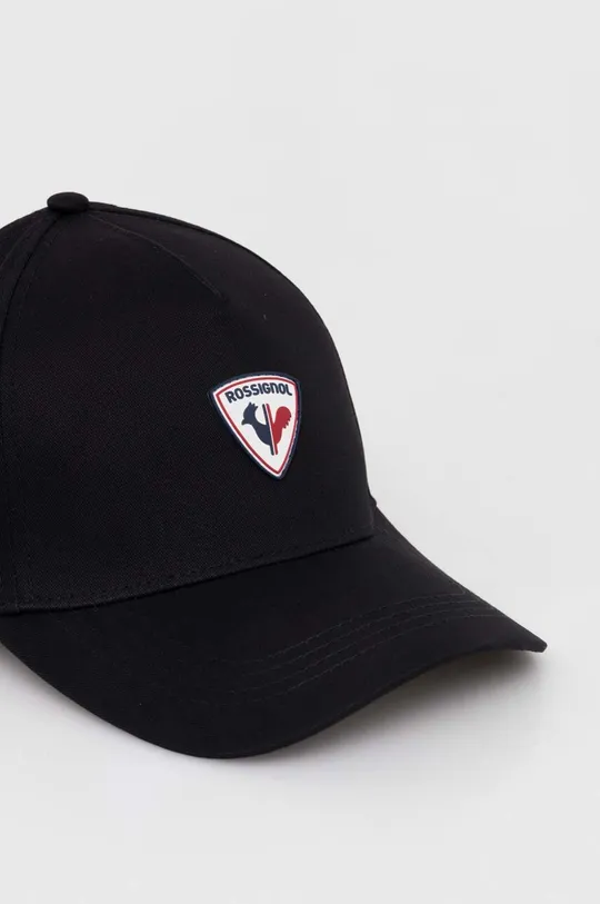 Βαμβακερό καπέλο του μπέιζμπολ Rossignol μαύρο
