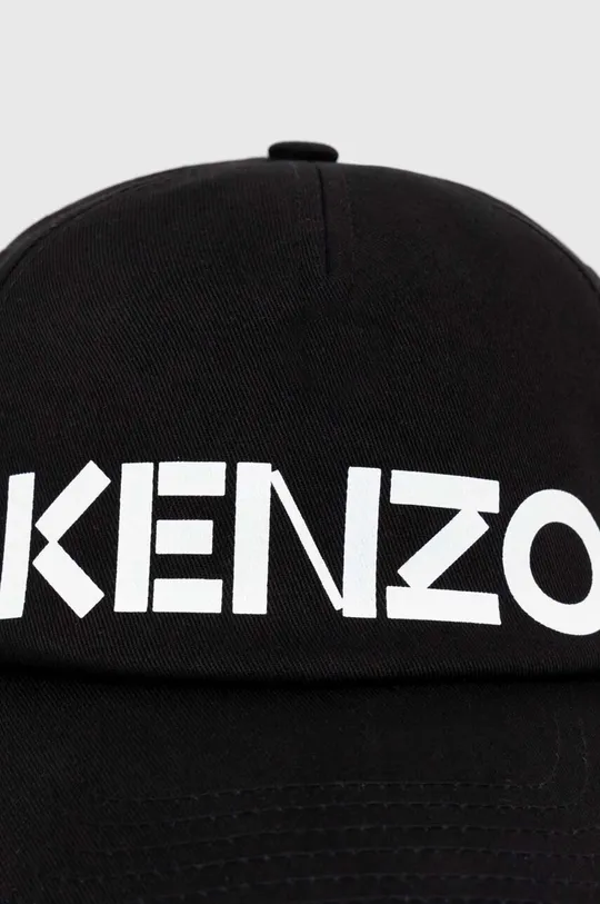 Памучна шапка с козирка Kenzo черен