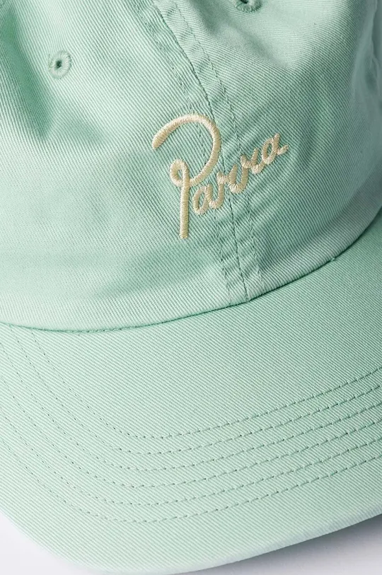 Βαμβακερό καπέλο του μπέιζμπολ by Parra Script Logo 6 Panel Hat πράσινο