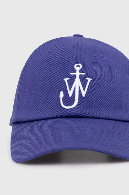 Βαμβακερό καπέλο του μπέιζμπολ JW Anderson Baseball Cap μωβ