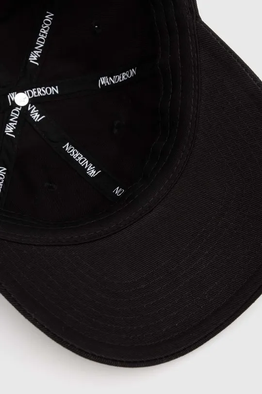 czarny JW Anderson czapka z daszkiem bawełniana Baseball Cap