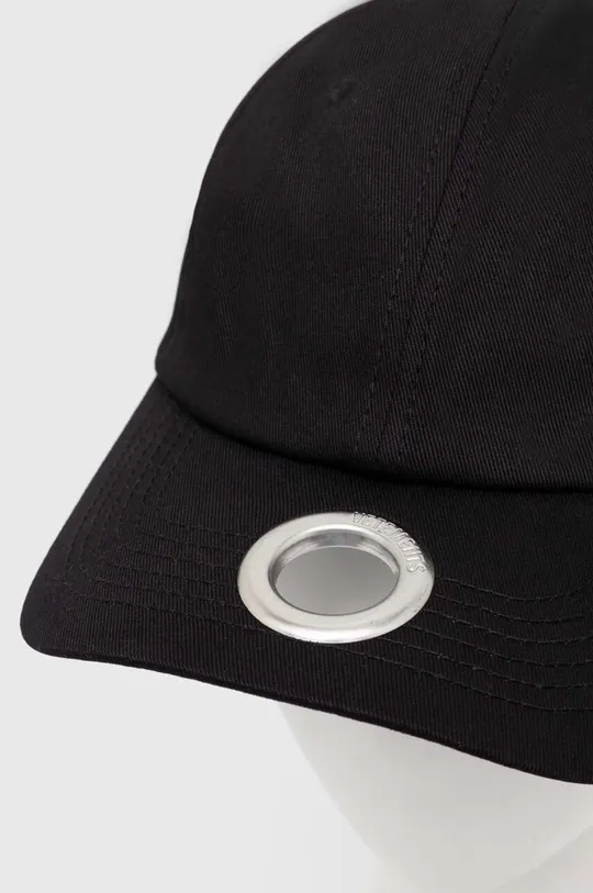 Βαμβακερό καπέλο του μπέιζμπολ VETEMENTS Ring Cap μαύρο