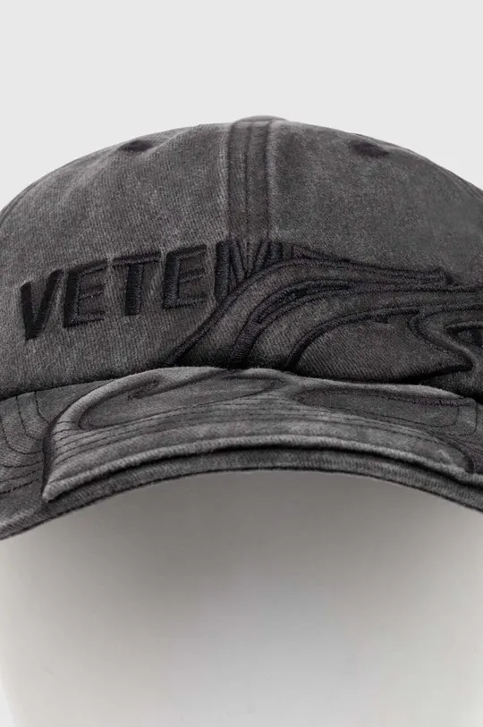 VETEMENTS cotton baseball cap Flame Logo Cap black
