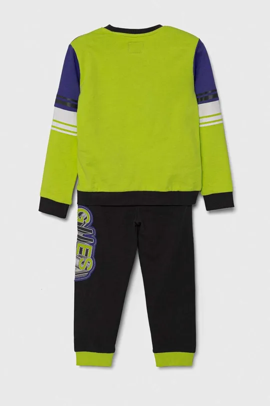 Παιδική βαμβακερή αθλητική φόρμα Guess πράσινο