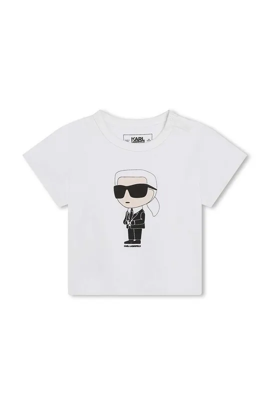 Хлопковый костюм для младенцев Karl Lagerfeld белый