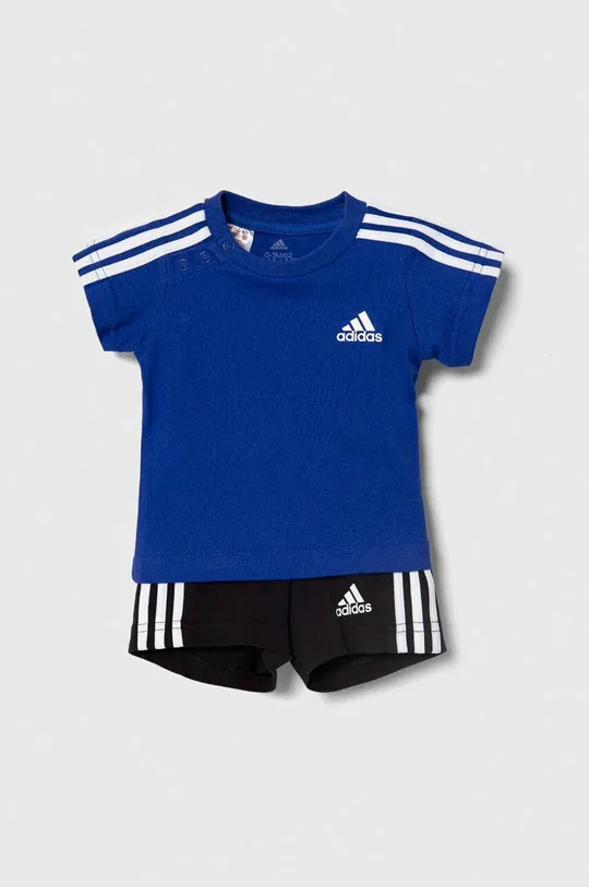 темно-синій Дитячий бавовняний комплект adidas Для хлопчиків