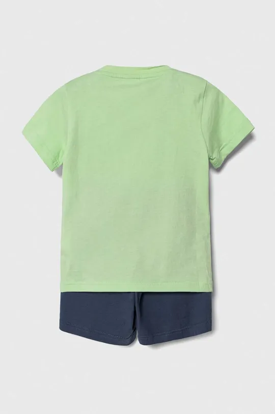 Detská bavlnená súprava adidas zelená