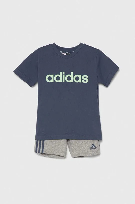 сірий Дитячий бавовняний комплект adidas Для хлопчиків