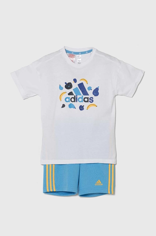 bianco adidas completo in cotone neonato/a Ragazzi