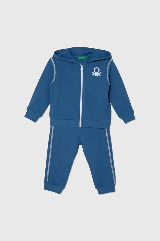 голубой Детский хлопковый спортивный костюм United Colors of Benetton Для мальчиков