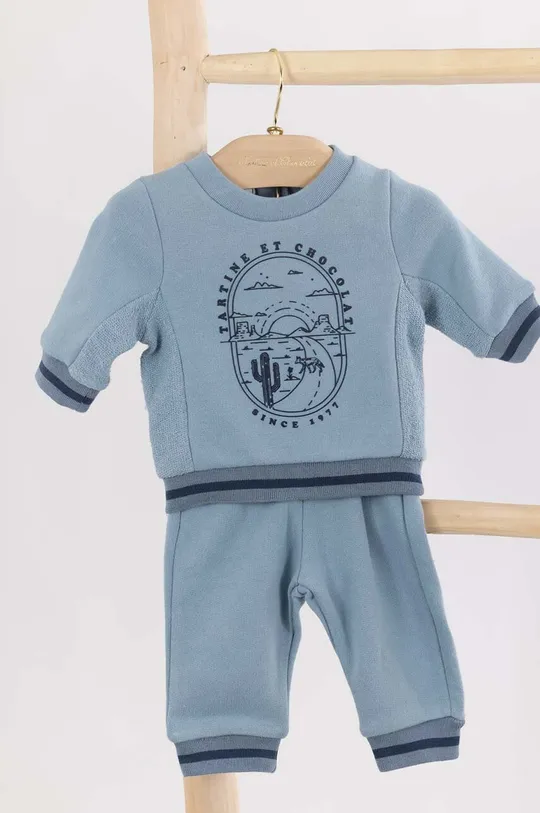 голубой Хлопковый костюм для младенцев Tartine et Chocolat Для мальчиков