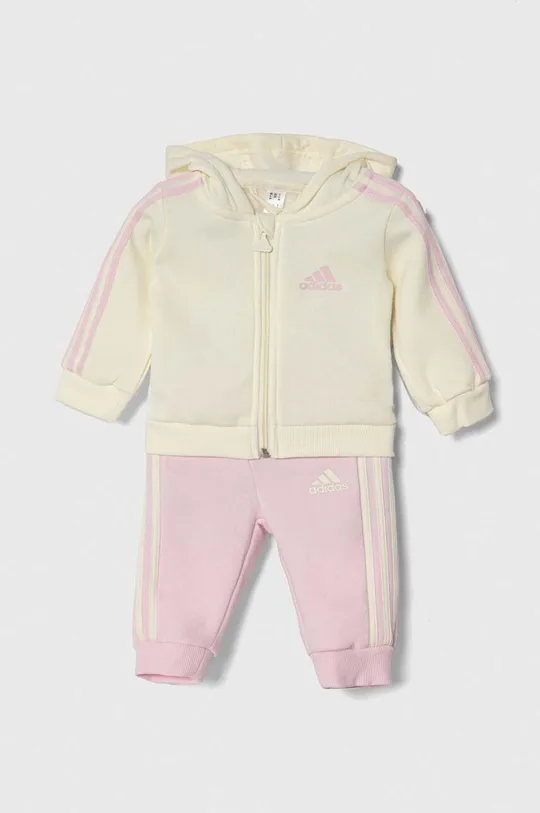 бежевий Cпортивний костюм для немовлят adidas Для дівчаток