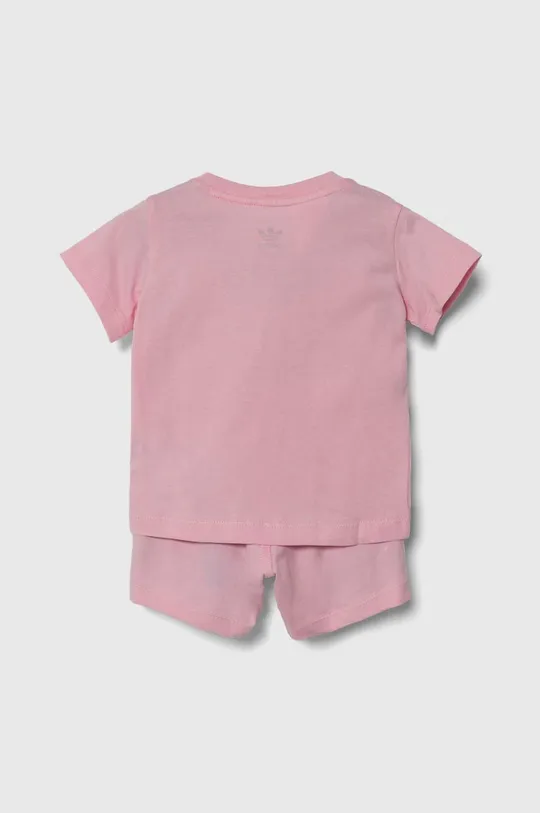 adidas Originals komplet bawełniany niemowlęcy różowy