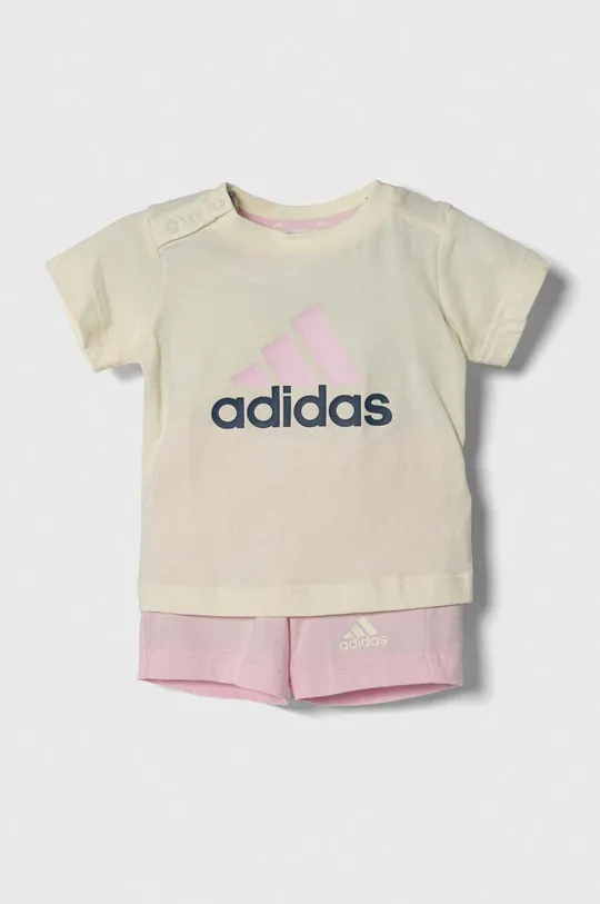 różowy adidas komplet bawełniany niemowlęcy Dziewczęcy