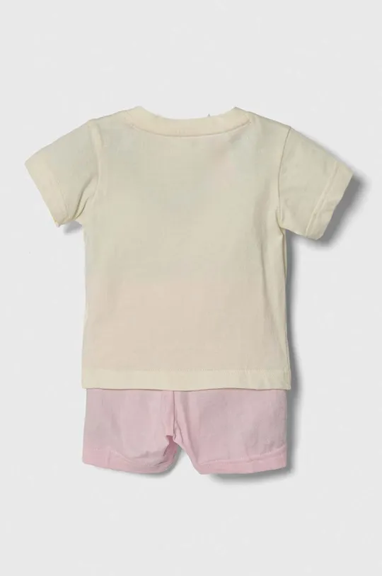 adidas komplet bawełniany niemowlęcy różowy