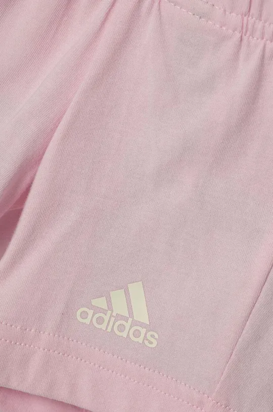 рожевий Дитячий бавовняний комплект adidas