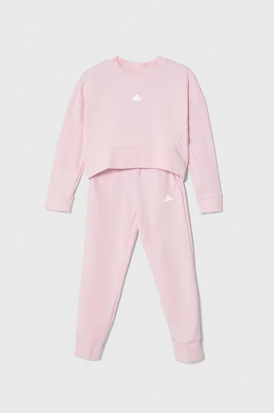 рожевий Дитячий спортивний костюм adidas Для дівчаток