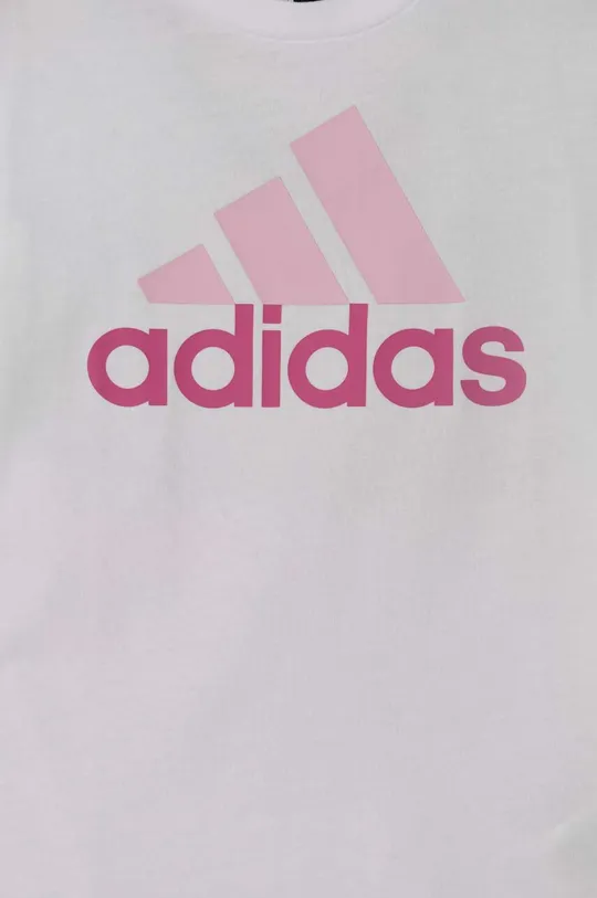 roza Pamučna dječja trenirka adidas