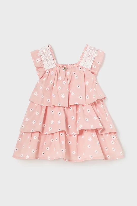 Detské bavlnené šaty Mayoral ružová