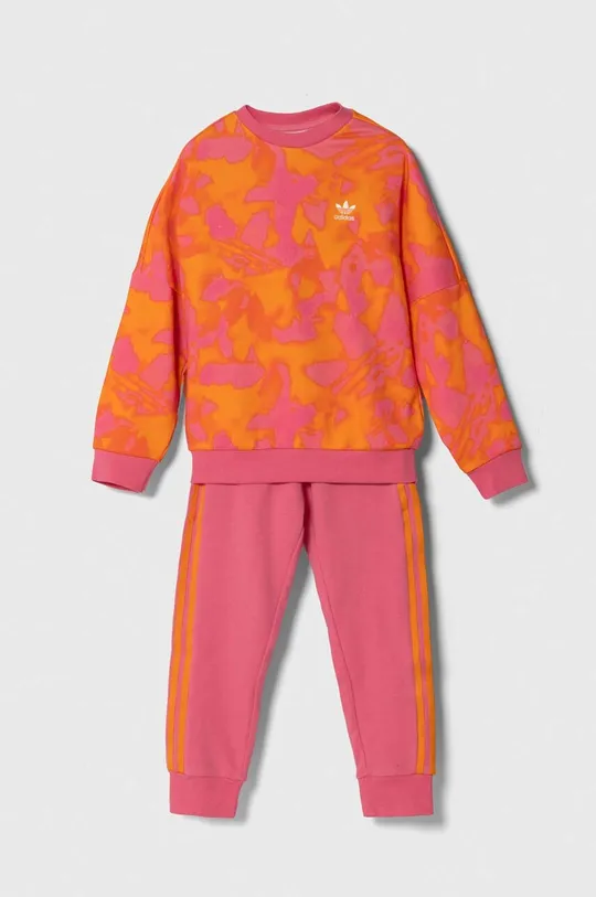 oranžová Detská tepláková súprava adidas Originals Dievčenský