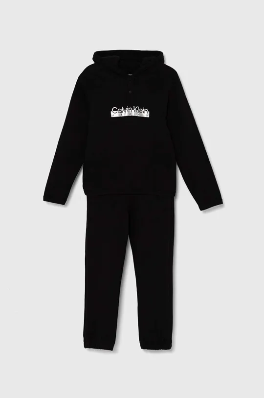czarny Calvin Klein Jeans dres bawełniany dziecięcy Dziecięcy