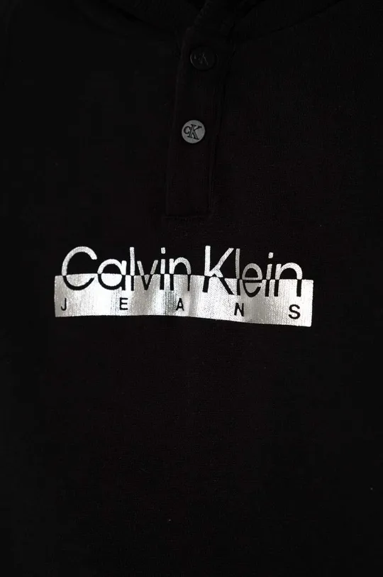 μαύρο Παιδική βαμβακερή αθλητική φόρμα Calvin Klein Jeans